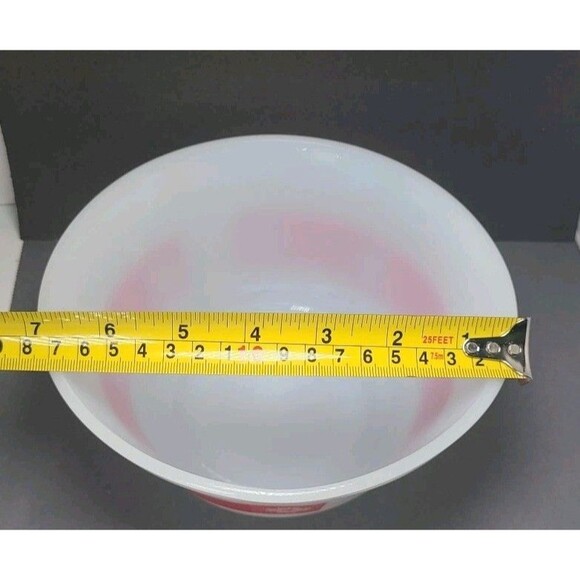 Federal White with Red Design 7" Mixing Bowl EUC - Picture 7 of 7